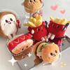 French Fries Plush Doll Keychain Hamburger Stuffed Toys Key Chain Cute Bag Pendant Decoration