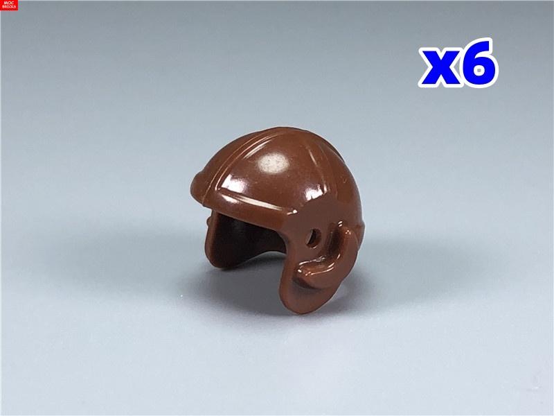 MOC Bricks 30170 30171 Pilot helmet Headgear Visor goggles 4cm Figure Wear DIY Building Blocks Toys Birthday Gifts