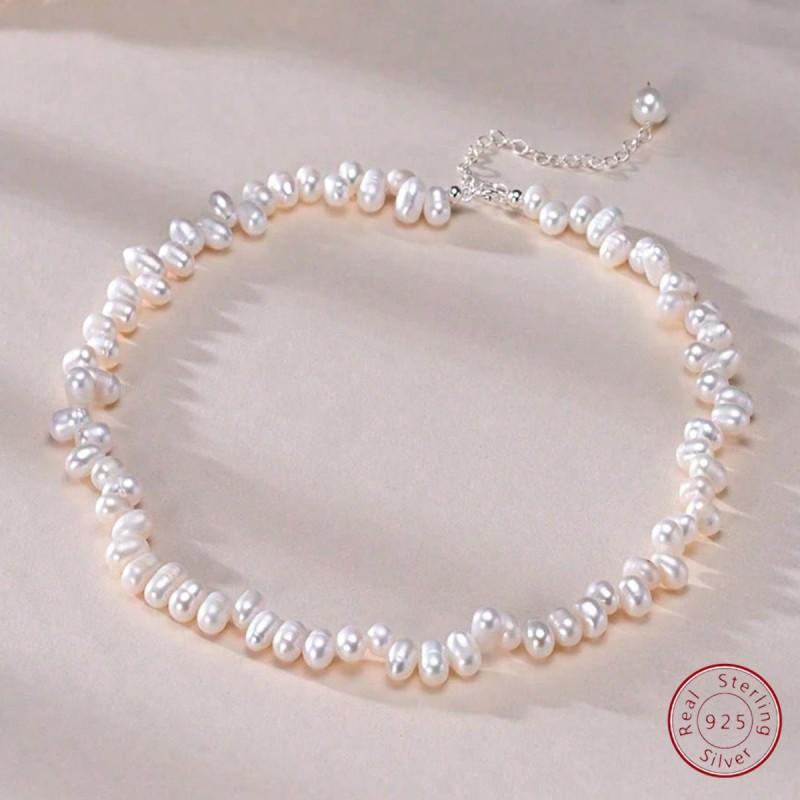 Irregular Baroque Pearl Necklace Chain Fashion Jewelry Women