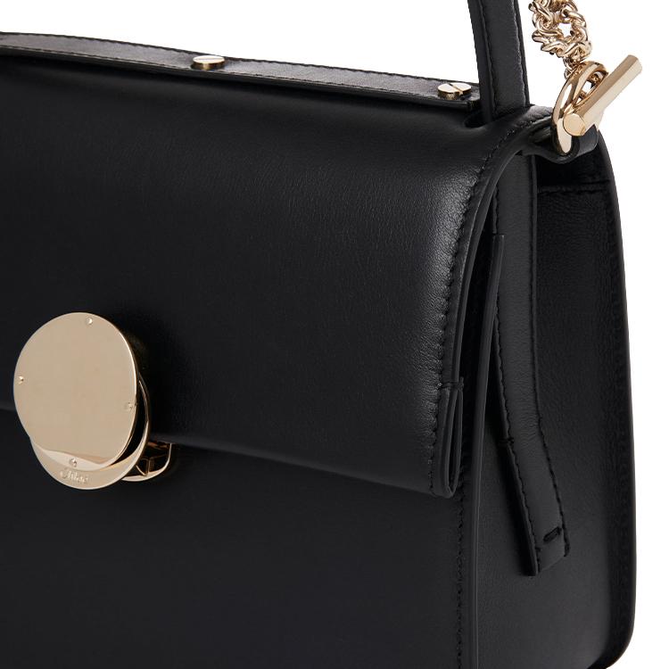 Chloe Penelope Detachable Strap Solid Color Calfskin Shoulder Crossbody Handbag Small Women Handbags Black CHC23-AS577K53-001
