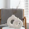 Nordic Ring Shape Vase Modern Decorative Vases Ceramic Flower Vase Modern Art Round Shape Vase
