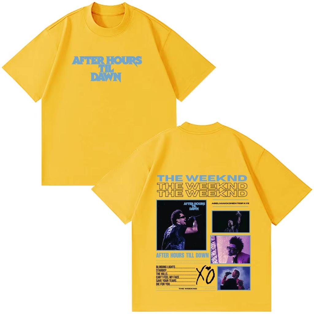 Summer Hot Sale The Weeknd After Hours Til Dawn Tour 2026 Print T Shirt Men Women Hip-hop Casual T-shirt Cotton Gothic Round T-shirt