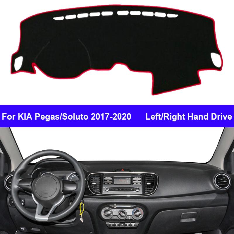 Автомобильный внутренний чехол на приборную панель для KIA Pegas Soluto 2017 2018 2019 2020 Коврик-защита центральной консоли Dashmat Уменьшение солнечных бликов