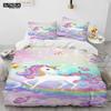 Unicorn Cute Cartoon Comforter Bedding Set,Duvet Cover Bed Set Quilt Cover Pillowcase,Queen Bedding Set