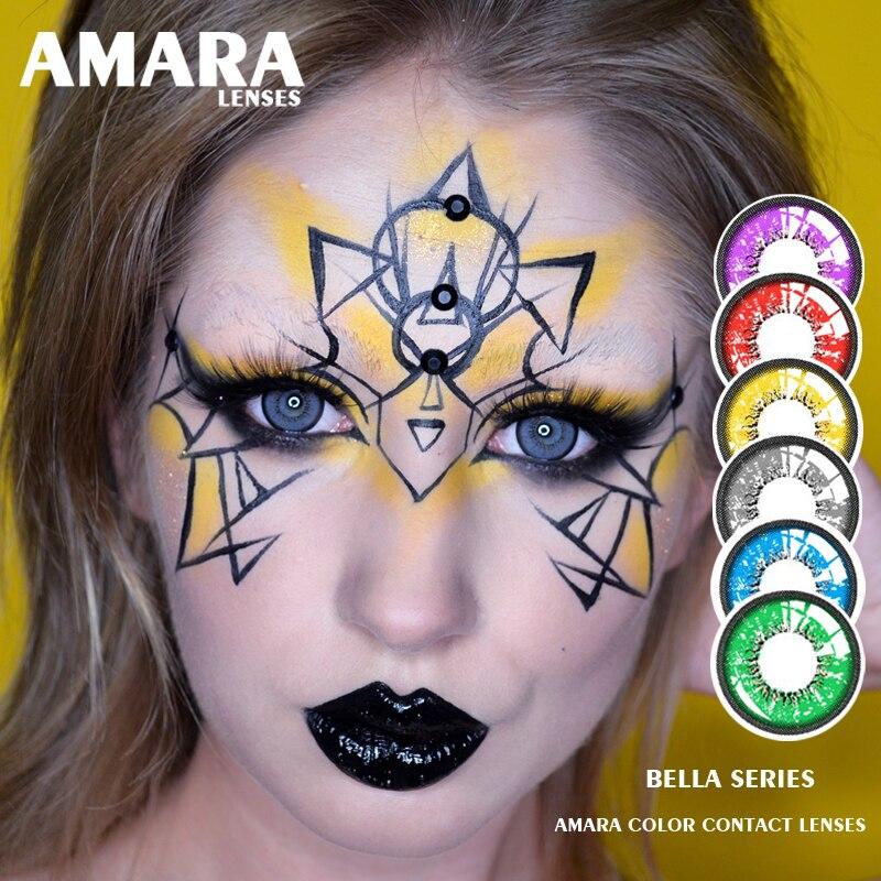 AMARA LENSES Косметические контактные линзы серии BELLA для цветных глаз и косплея