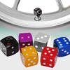 4Pcs Dice Shape Wheel Tyre Car Motorcycle Valve Air Stem Anti-dust Cover Caps