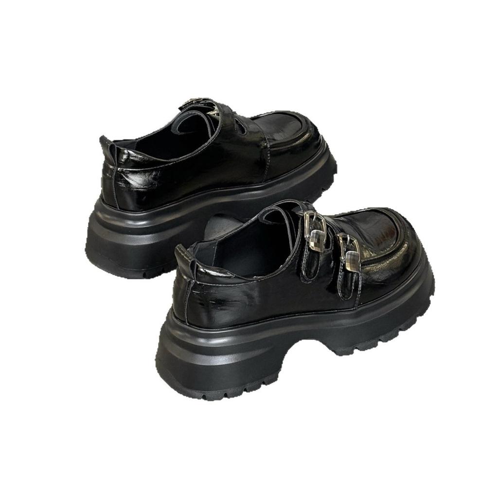 2025 осень новые кожаные туфли на платформе с небольшой высотой, женские лоферы в британском стиле, ретро, маленькие кожаные туфли, женская обувь