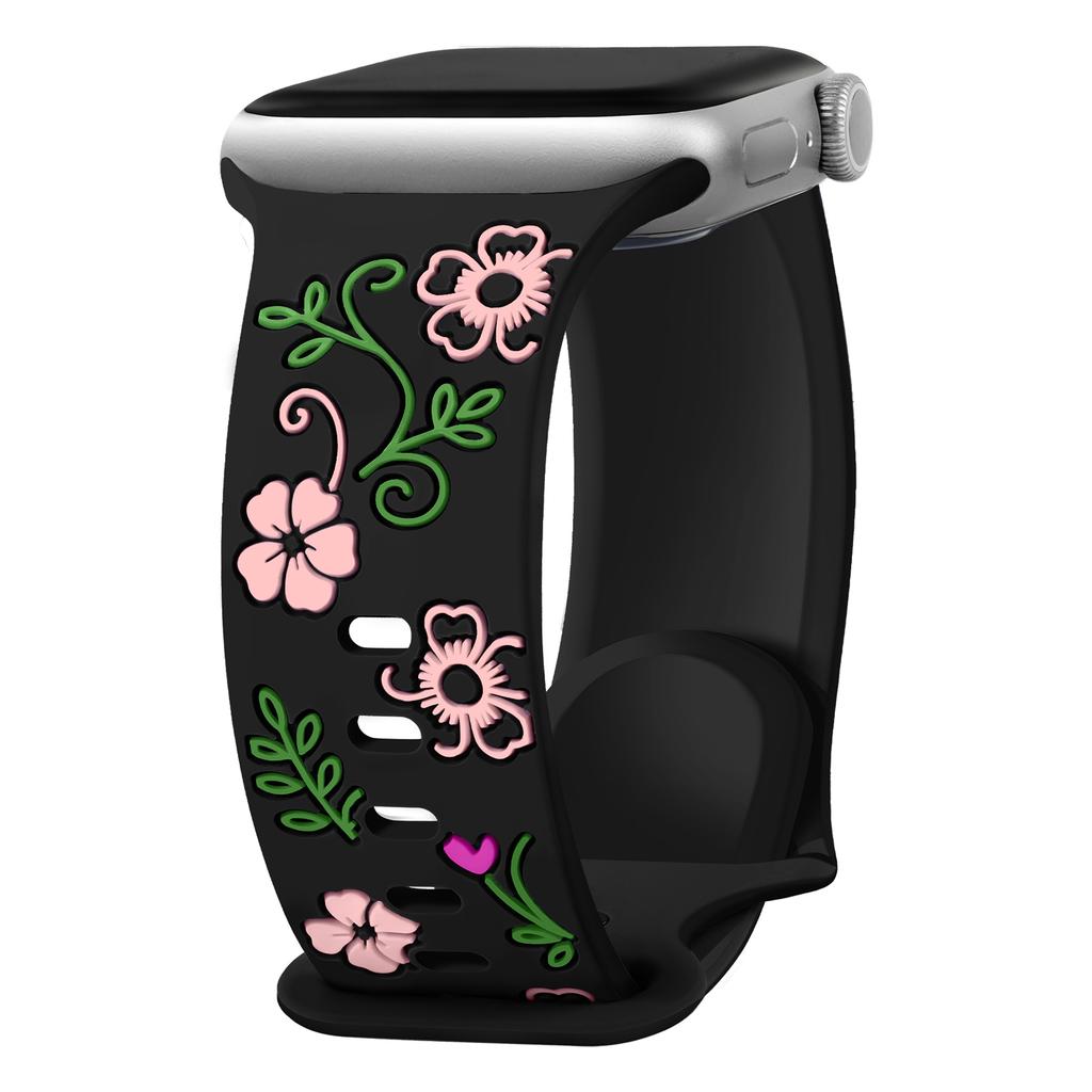 Гравированный Ремешок Для Apple Watch Band 42мм 44мм 46мм 45мм 41 40 49 Спортивный Ремешок Браслет iWatch Серии 11 10 9 8 7 SE 6 5 Ultra 3