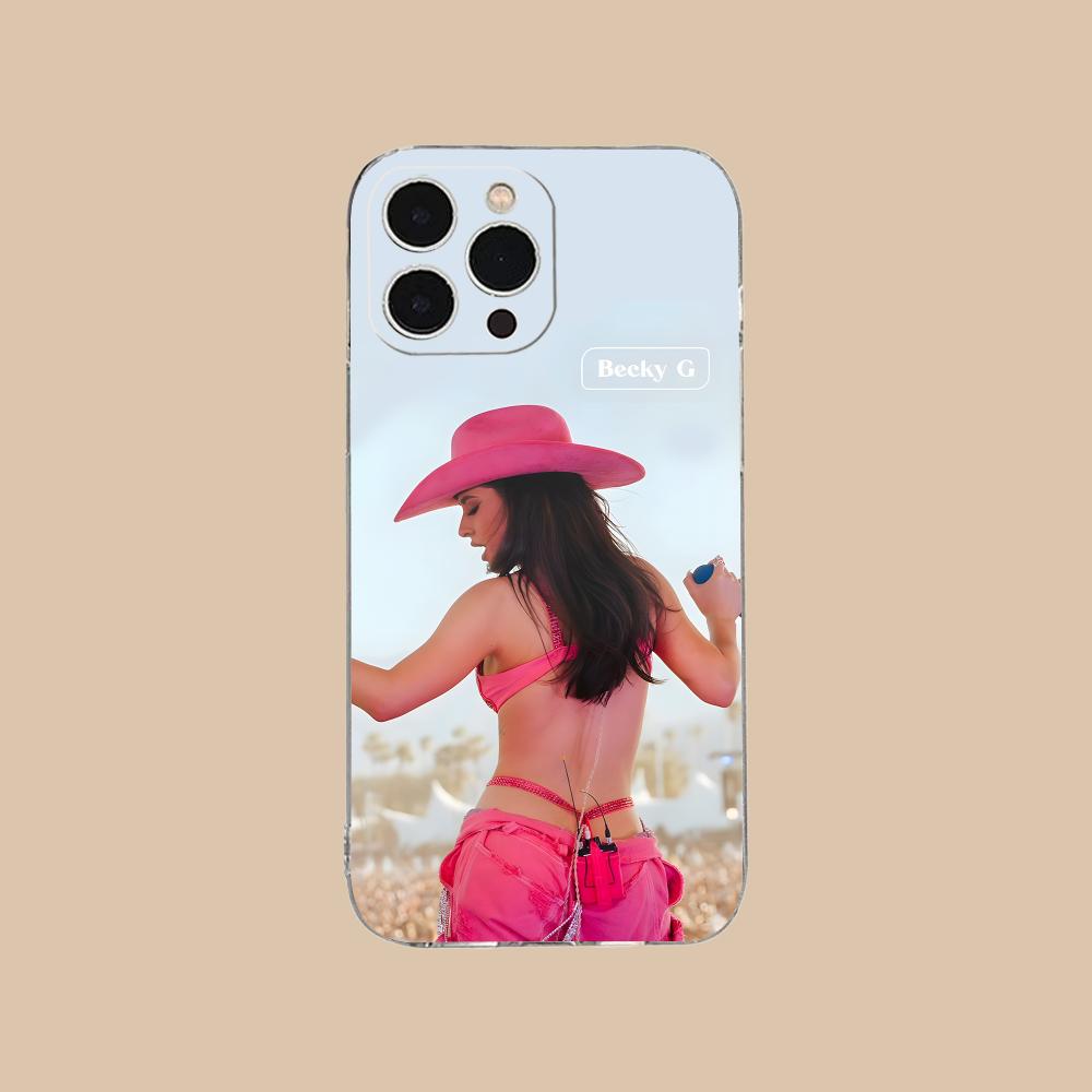 Модный Чехол для Мобильного Телефона Becky G для iPhone 16 15 14 13 12 11 X XR XS 8 6 Pro Max Plus Mini Прозрачный Цветной Защитный Красивый