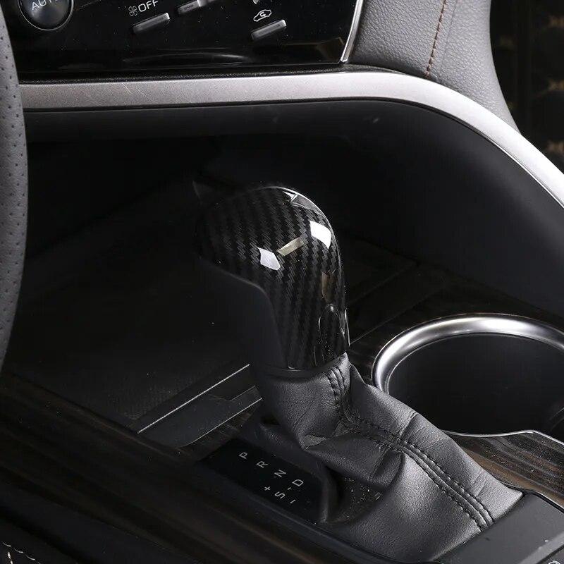 Углеродное волокно, ручка переключения передач, декоративная наклейка, наклейка для Toyota Camry 8TH XV70 2018, аксессуары