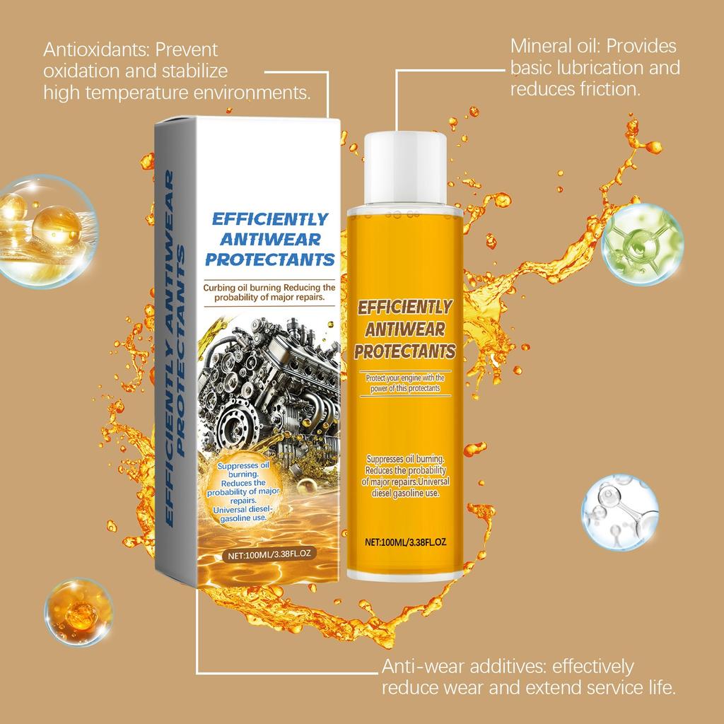Средство для защиты двигателя от износа, средство для финишной обработки моторного масла, присадка для технического обслуживания двигателя 100 мл