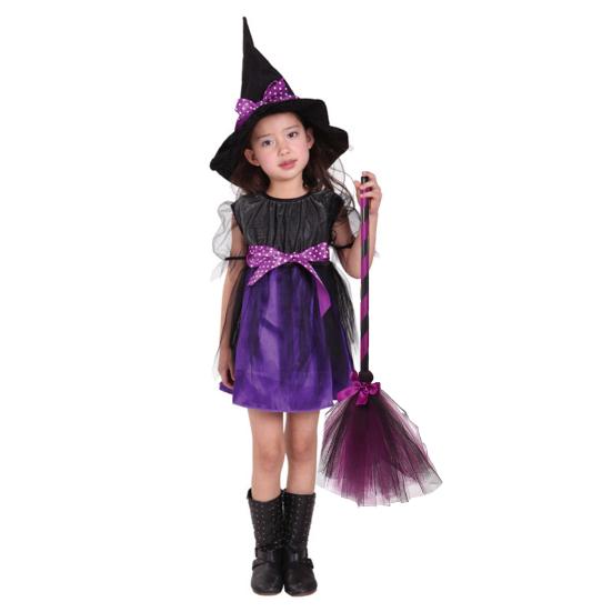 Сетка Бант Декор Косплей Декоративный Хэллоуин Ведьма Метла Костюм Вечеринка Хэллоуин Пластиковая Метла Реквизит Вечеринка Принадлежности