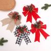 Buffalo Plaid Buffalo Plaid Bows Rustic Check Ribbon Bowknot Pine Cones Velvet Bow  DIY Decor