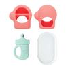 Прорезыватель для зубов Heart pain, набор из 2 предметов, розовый, мятный, 1 набор, прорезыватель для двух рук в форме перчатки + прорезыватель для детской бутылочки, корейские детские товары