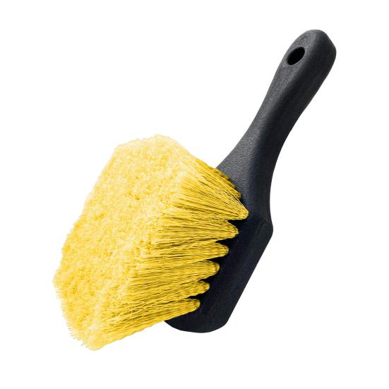 Щетка для чистки колес автомобиля с короткой ручкой, щетка для чистки обода шин для транспортных средств, мягкие тройные щетинки, инструменты для чистки автомобилей