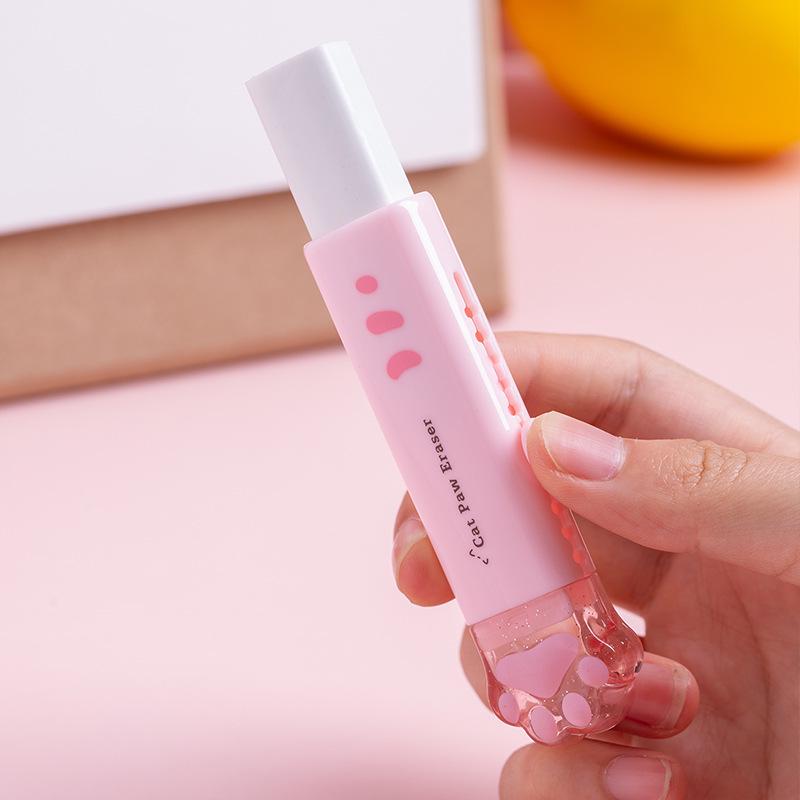 Стирательные резинки Tian Gao Twingo "Кошачья лапка", толкающие-вытягивающие - Милый набор из 4 штук для студенческого journaling