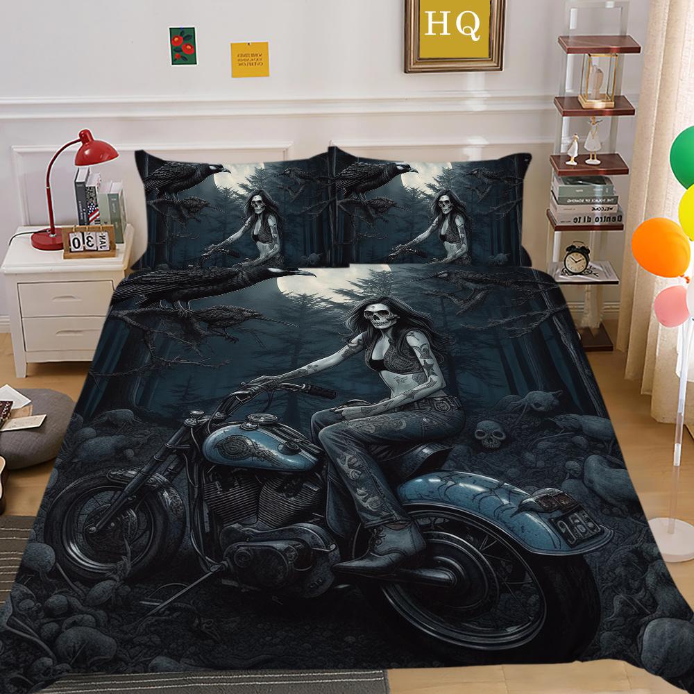Красота черепа с принтом пододеяльник двойной размер из микрофибры подростков крутой модный домашний текстиль высокого качества