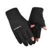 Dew Two-finger Gloves Autumn and Winter Velvet Warm Men's Full-finger Takeaway Express Gloves Touch Screen Women's Windproof and Waterproof