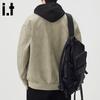 :CHOCOOLATEit Men's American Style Hooded Patchwork Jacket