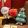 Рождественская елка Кукла Плюшевая игрушка со снежным шаром с красным яблоком и Тряпичная кукла Фотореквизит