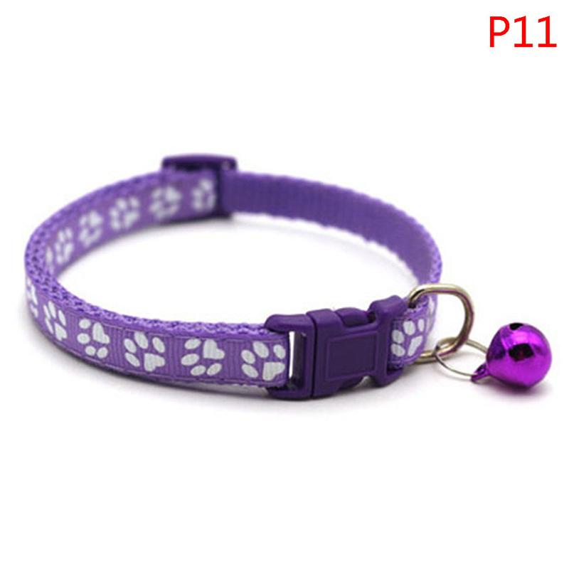 Милый отпечаток лапы, регулируемый колокольчик, ошейник для домашних животных, ошейник для кошек, маленьких собак, котят, щенков
