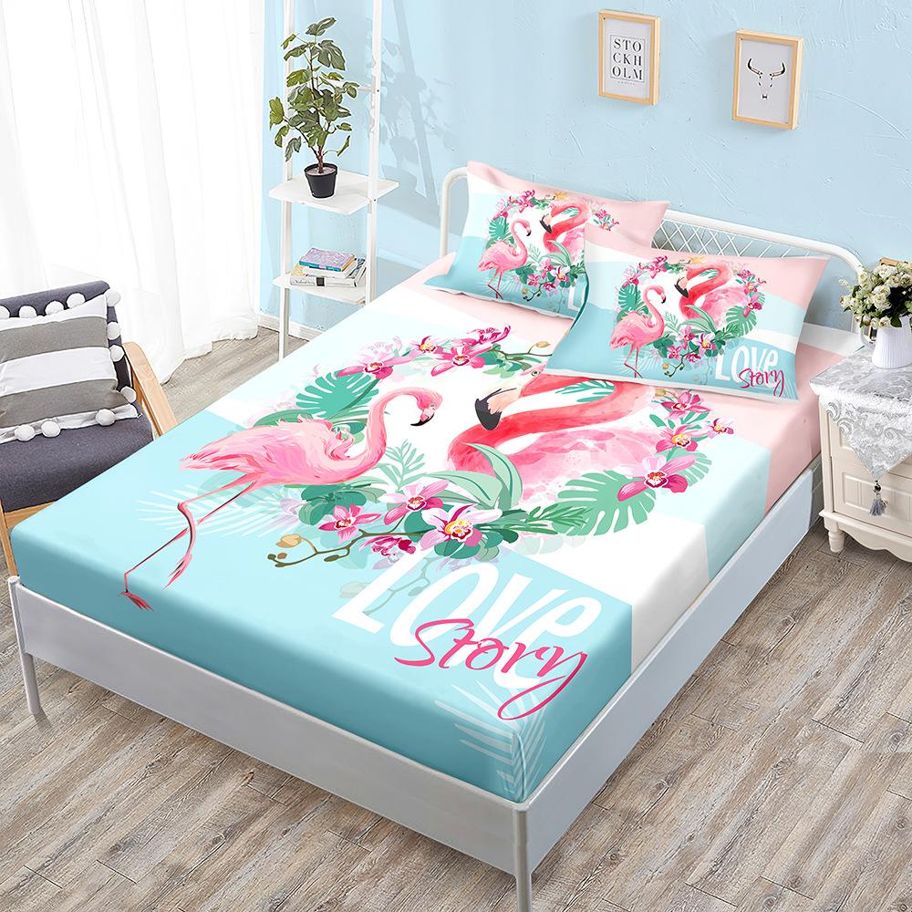 Комплект из трех предметов «Животные», Покрывало, Наволочка, Защитный чехол для матраса, Пыленепроницаемый и Нескользящий.