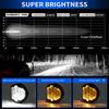 2PCS 3inch LED Driving Light 75W 15000LM Work Light Pods Spot Flood Combo Beam Fog Lamp Offroad