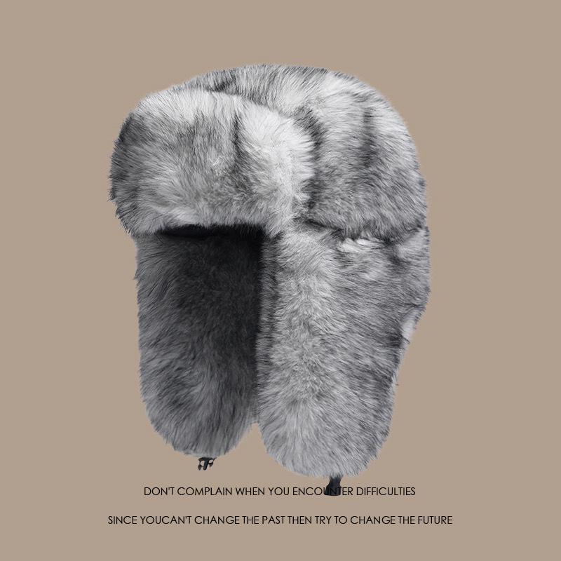 Шапка Лифэн из искусственного меха норки для мужчин и женщин на зиму, толстая плюшевая, для улицы, теплая, с защитой ушей, большой окружности головы