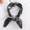 2021 Small Size Women Scarf Fashion Print Silk Scarves Square Neck Office Satin Handkerchief Bandana Foulard