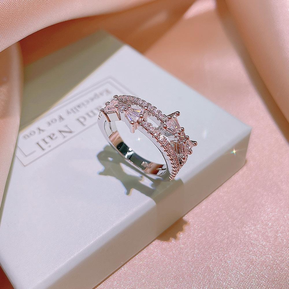 Элегантное женское кольцо из стерлингового серебра с большим цирконом в форме капли воды, кольца на пальцы для женщин, обещание любви, подарки на День святого Валентина