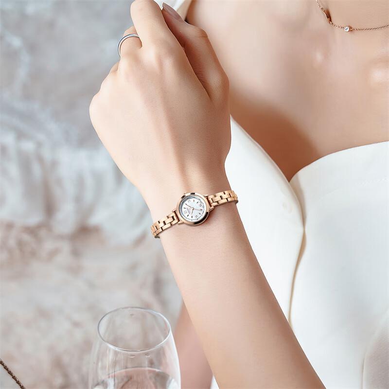 Женские винтажные кварцевые часы Julius с покрытием из розового золота