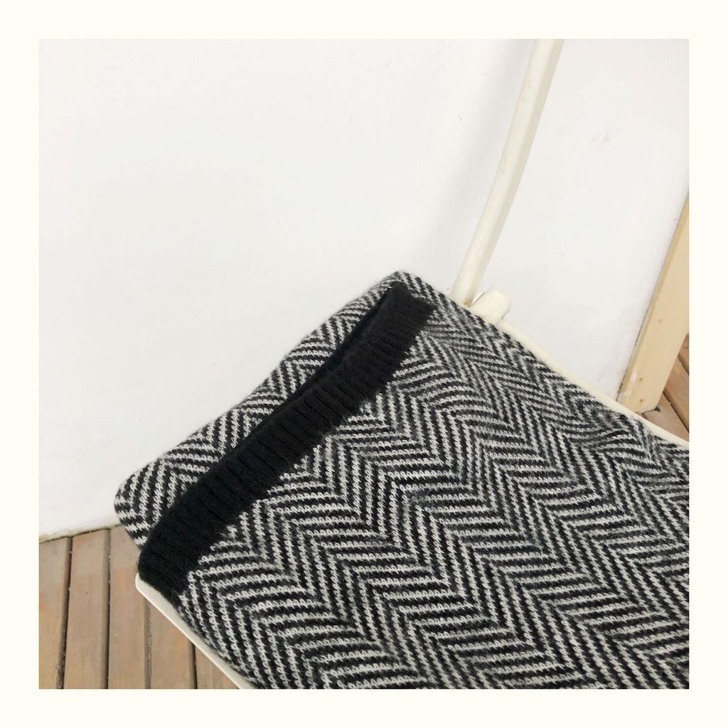 Herringbone Scarf Color Matching Warm Scarf Imitation Cashmere Soft Feel Scarf College Wind Wool Line 100 Matching