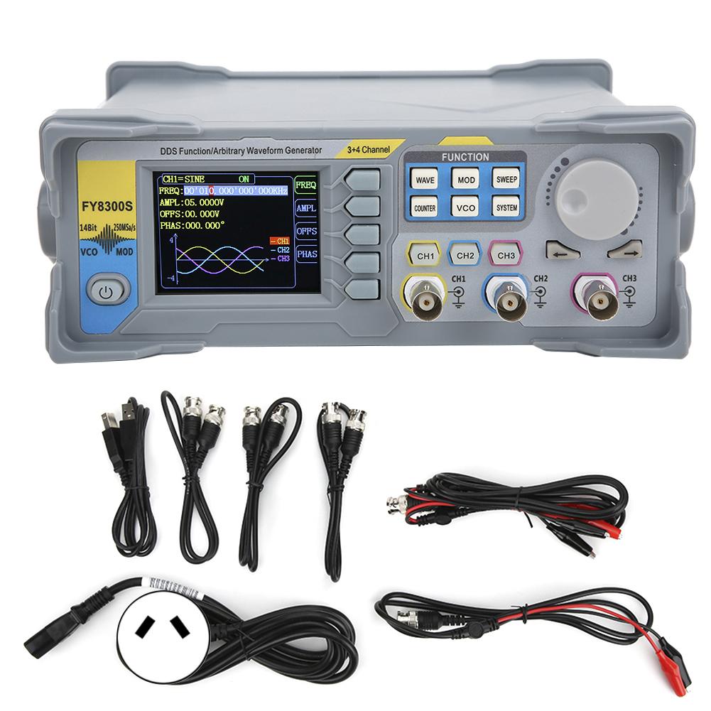FY8300S 3-Channel Function Signal Generator Arbitrary Waveform Signal Generator 4 TTL Level Output Signal Source Board 100-240V