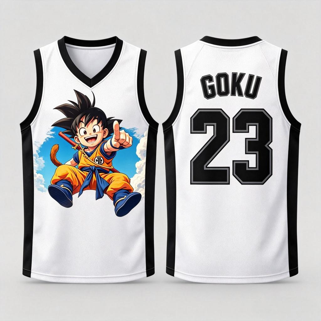 2026 Лето Горячая Распродажа Dragon Ball Малыш Гоку 24 Баскетбольная Майка Без Рукавов Топ Аниме Уличная Одежда для Детей Взрослых Высокое Качество