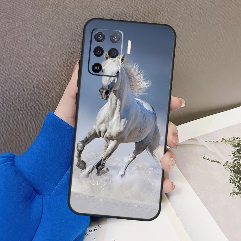 Чехол для телефона с бегущими лошадьми для Oppo A78 A38 A18 A98 A58 A60 A80 A40 A96 A76 A16 A94 A74 A54 A15 A17 A57 A77 A5 Pro
