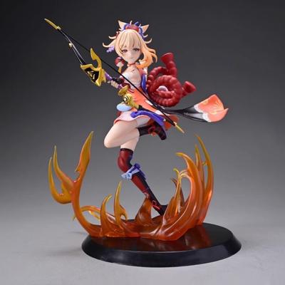 Аниме Genshin Impact Yoimiya Фигурка Игрушка ПВХ Коллекция Украшения Девушка Без Коробки