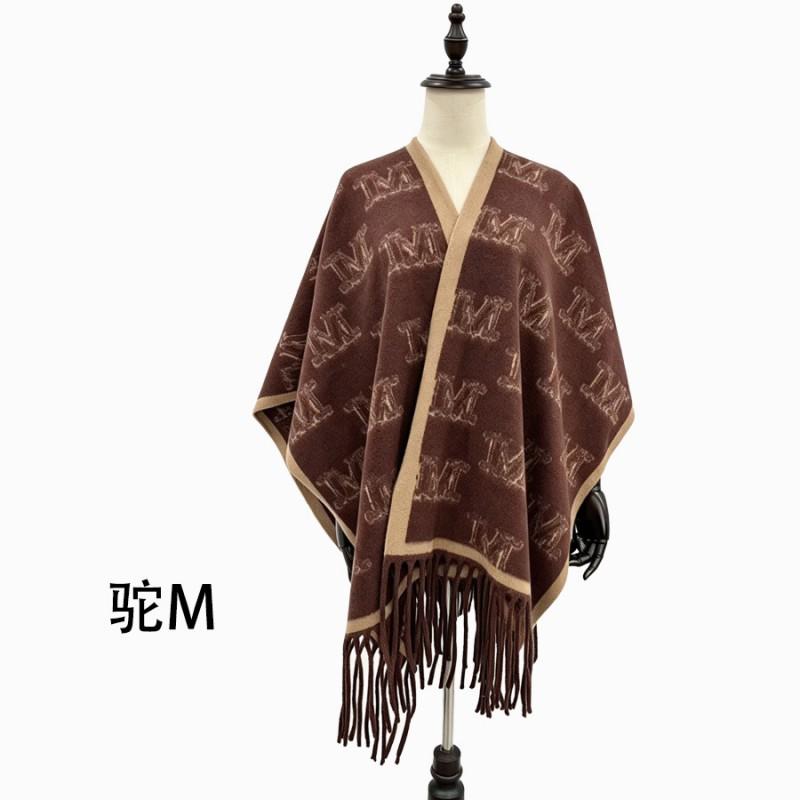 Winter Ink Scarf Wrap Women Faux Cashmere Fringe Plaid Cape Warm Versatile Shawl
