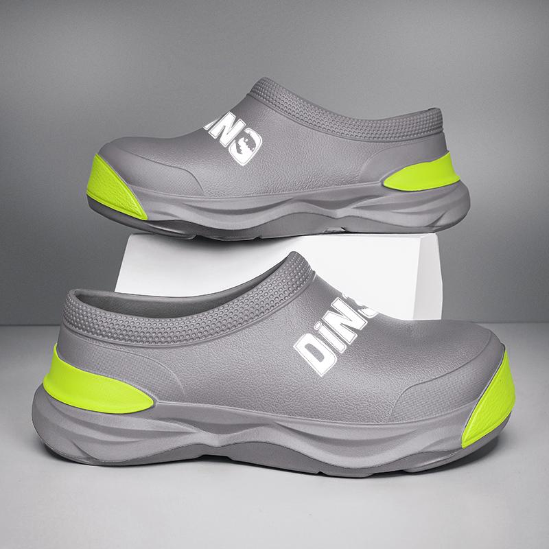 Новые мужские тапочки из ЭВА, зимние мужские повседневные рабочие туфли для ванной, кухни, с толстой подошвой, водонепроницаемые, противоскользящие, для улицы, для снега