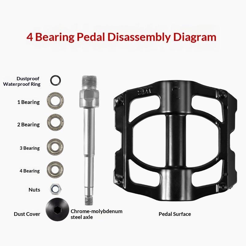 Non-Slip Mountain Bike Pedal Aluminum Alloy Sealed Bearingpedal Riding Pedals Universal Bicycle Road Bike Accessories Bicyc