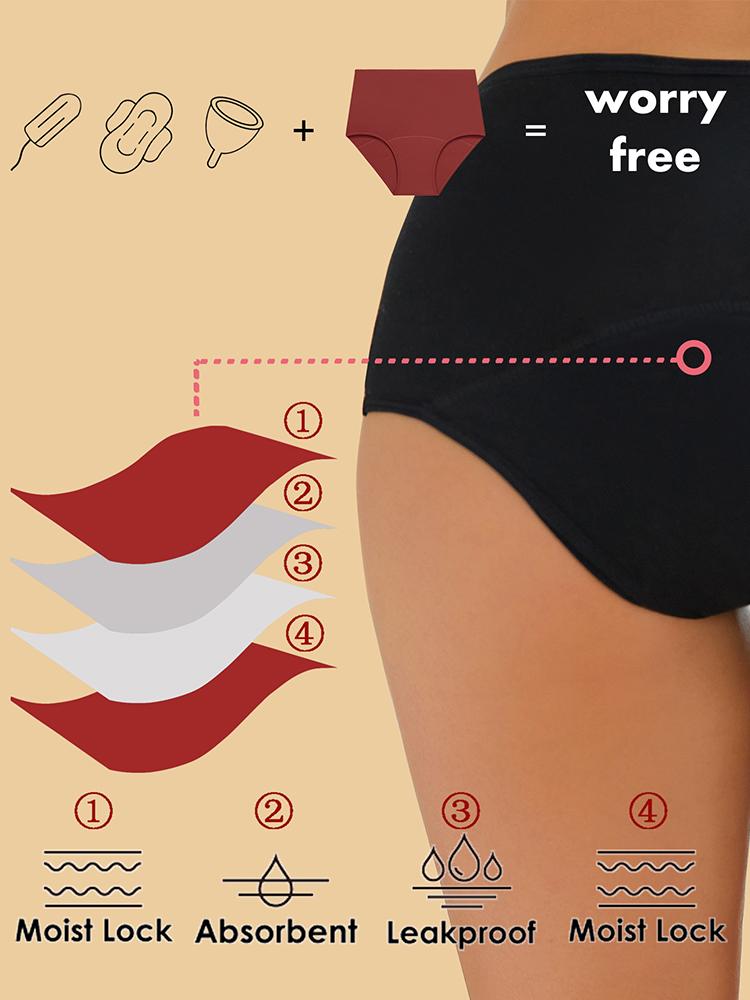 1 шт. сексуальные герметичные менструальные трусики физиологические трусы с высокой талией женское нижнее белье месячные удобные водонепроницаемые трусы