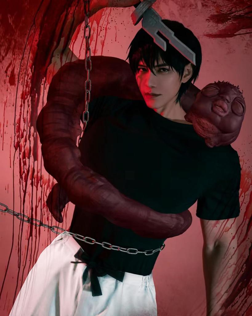 Fushiguro Cosplay с Jujutsu Kaisen Cosplay Полный взрослый культурный Fushiguro Cosplay парик [Kamizuryoshin] Tōji парик, костюм, набор, костюм, костюм,