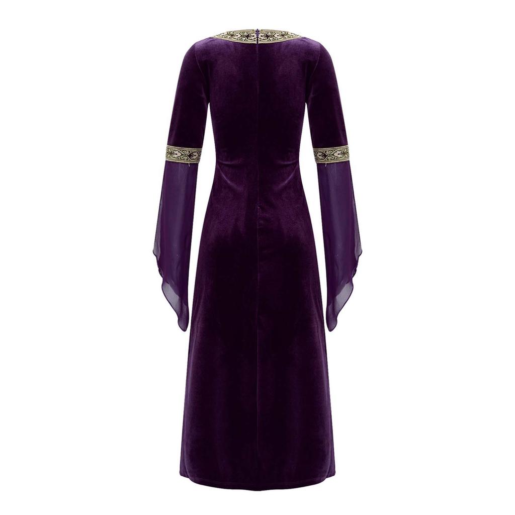 Детское винтажное платье эпохи Возрождения для девочек, готический средневековый костюм, платья макси, костюм для косплея на Хэллоуин