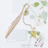 Alloy Feather Bookmark Dried Flowers Pendant Book Marker Teacher Gift Student Stationery School Office Supply Escolar Papelaria