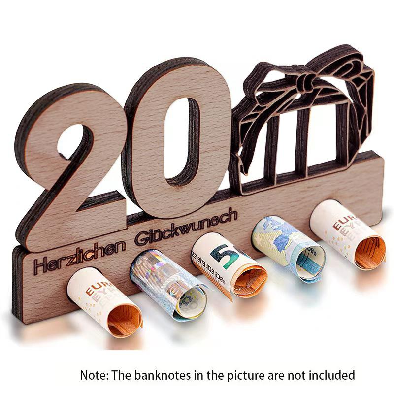 3D Wooden Money Clip Ornaments Friends Memorial Birthday Gift 40 Unique Cash Gifts 30 Party Decor 18 Birthday Gifts For 16 1PC