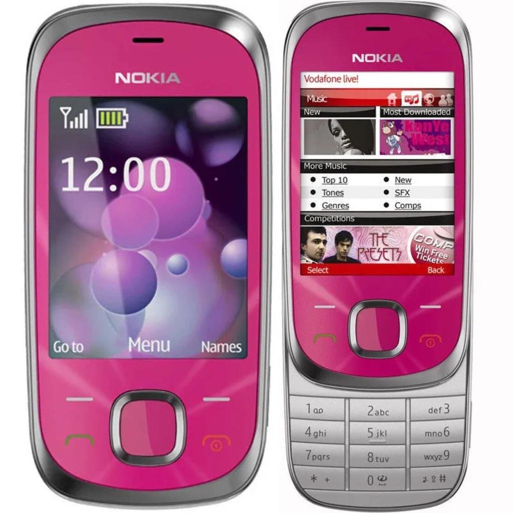 Восстановленный Nokia 7230 Оригинальный Слайдер Клавиатура 3G Bluetooth 3.2MP FM JAVA MP3 Мобильные Телефоны