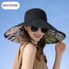 European and American New Double-sided Bucket Hat Women's Summer Widened Brim Sun Hat Fashion Sunscreen Sun Hat