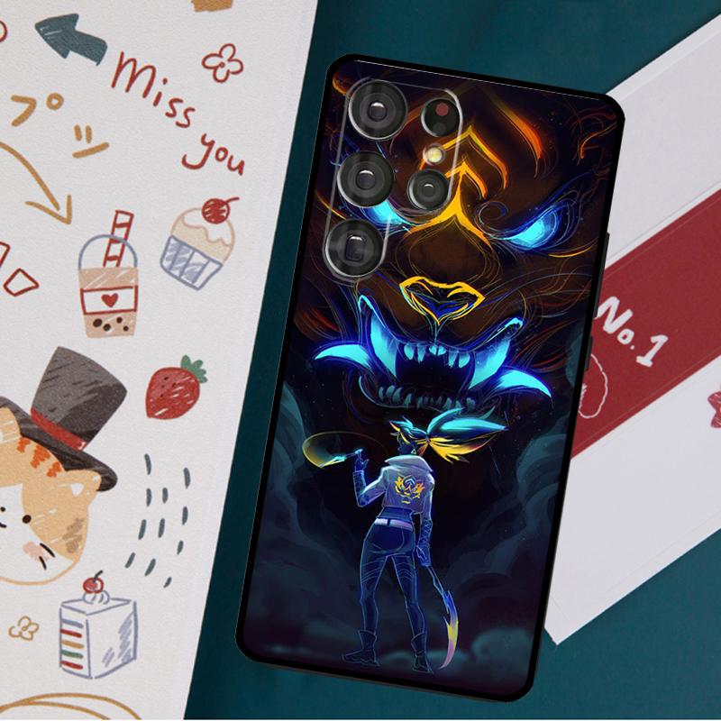 Чехол Kda Kaisa Ahri Akali для Samsung Galaxy S23 S20 FE S21 FE S22 Ultra Note 20 S8 S9 S10 Note 10 Plus, задняя крышка