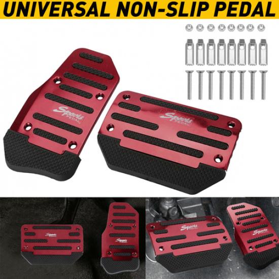 Red Car Non-Slip Automatic Gas Brake Foot Pedal Pad Cover Accessories Universal