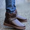 Зимние ботинки Slip-On, мужские ботинки на плоской подошве, меховые, флисовые, брендовые, рабочие, зимние ботинки для мужчин, повседневная обувь, новинка из хлопка, предложение