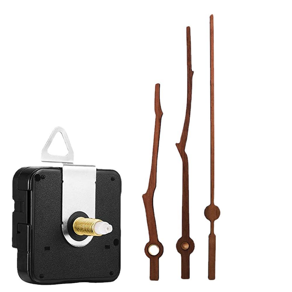 Ремонт настенных часов своими руками, бесшумные часы, наборы для часового механизма, черный орех, твердый деревянный указатель, бесшумный кварцевый часовой механизм с игольчатыми деталями